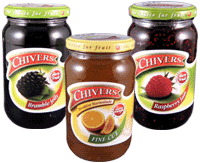 Chivers Raspberry Jam ,Chivers Bramble (Blackberry) Jelly,Orange Marmalade (Fine Cut)