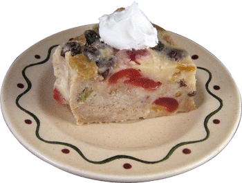 Christmas Bread Pudding Slice