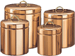 Old Dutch International 4-pc. Canisters, D&eacute;cor Copper