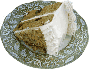 Irish Carrot-Raisin Cake with Irish Cream Frosting Slice