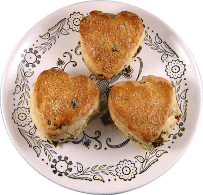 Irish Cranberry Scone Hearts