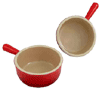Le Creuset Set of 2 French Onion Soup Bowls, Cherry Red