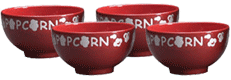 Waechtersbach Set of 4 Fun Factory Individual Popcorn Serving Bowls, Cherry