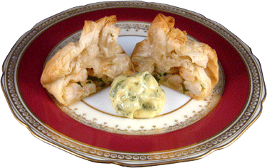 Prawn Bundles with Herb Mayonnaise