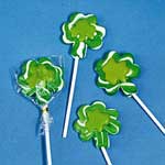 Shamrock Shaped Swirl Pops Pkg/12