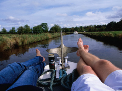 Relaxing on Kilkenny Bow, Carrick Craft, Shannon-Erne Waterway, Ireland