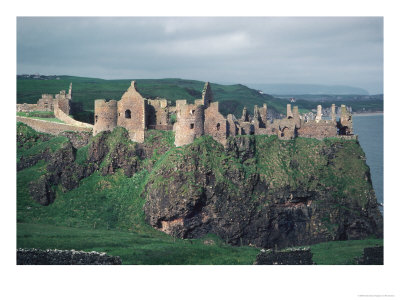 Dunluce Castle on Cliff, Northern Ireland