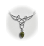 Celtic Knot Necklace with Connemara Teardrop