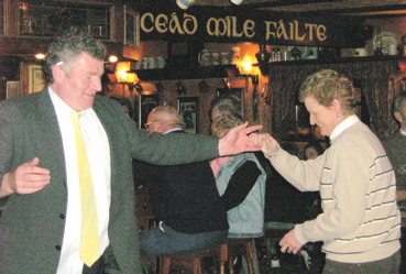 Dancing at O'Carolan's Pub