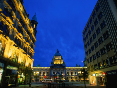 View Down Donegal Place to City Hall, Belfast, Antrim, Northern Ireland, United Kingdom