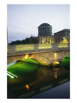 View of the Four Courts and the Liffey River