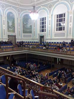The inside of the Ulster Hall