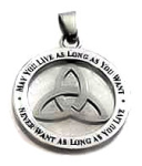 Irish Blessing Trinity Knot Pendant