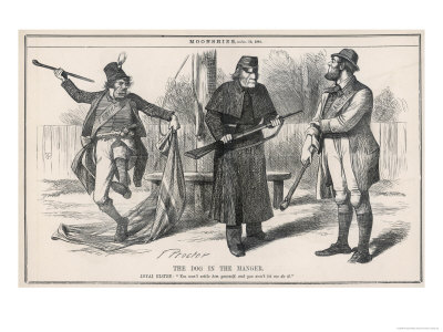 Orangeman and Fenian the Loyal Ulsterman Would Like to Take His Shillelagh to the Wild Fenian