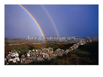 Rainbow Over Stone Walls, Ireland