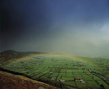Rainbow Over Fields In Slieve Gullion