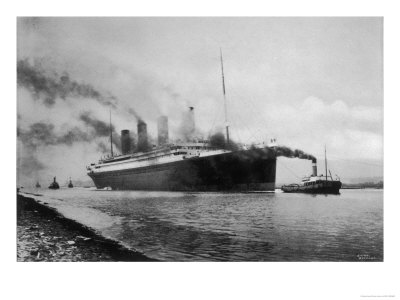 The S S Titanic Leaving Bairds Works Belfast
